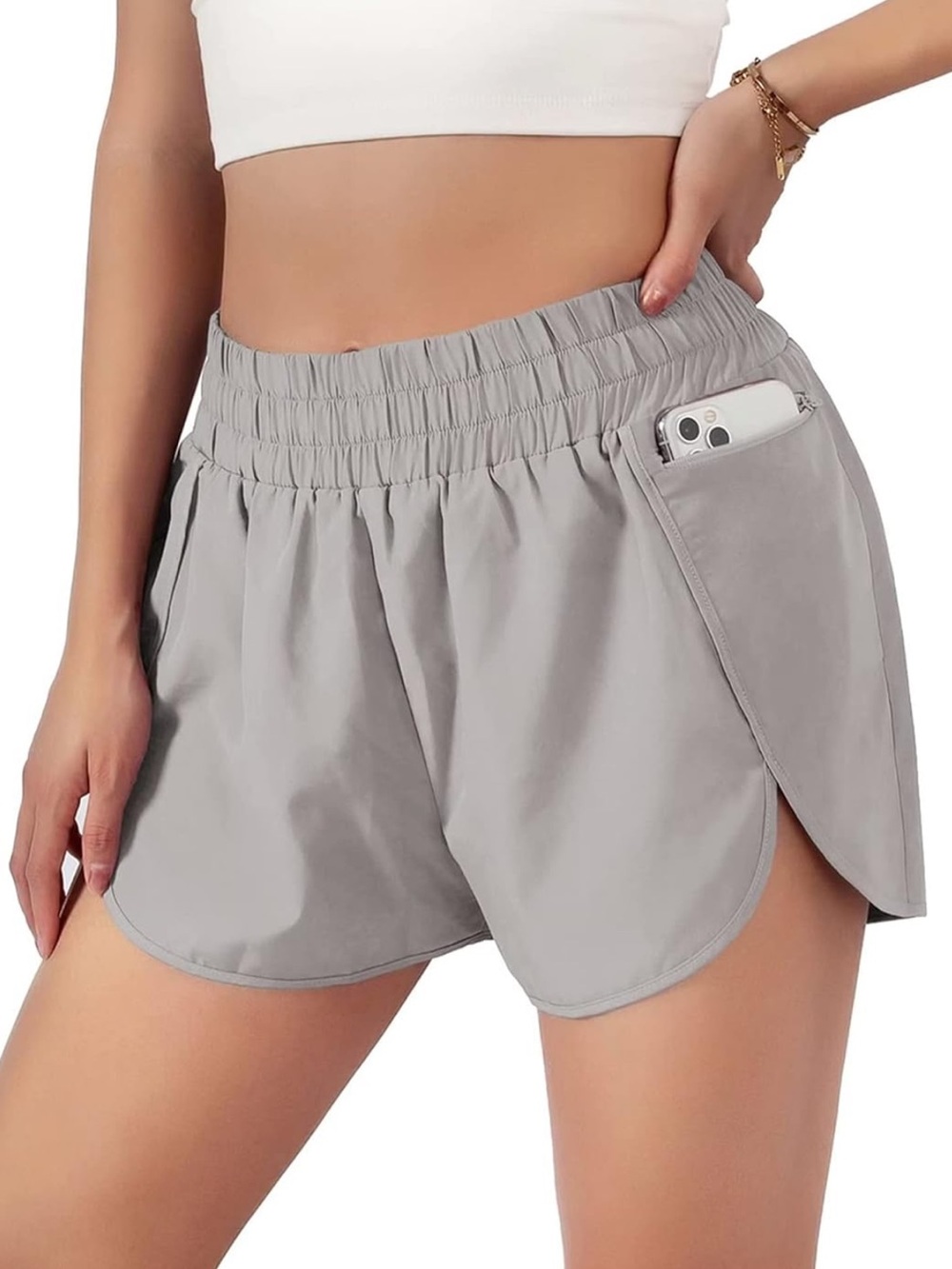 Blooming Jelly Gray Athletic Shorts Sz Medium